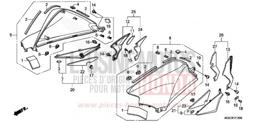 CAPOT DE RESERVOIR VFR1200FB de 2011